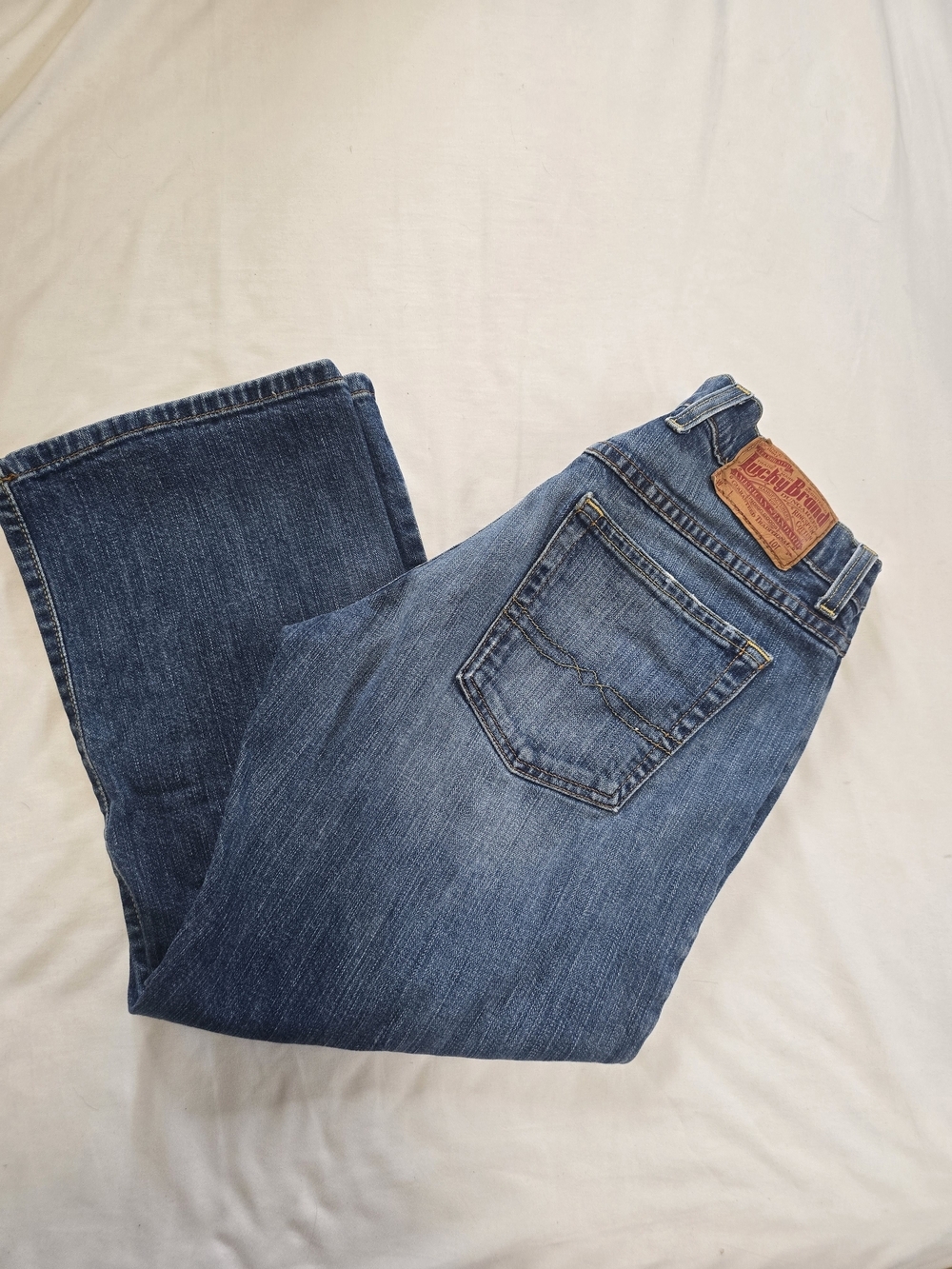 Lucky Brand Sweet 'N Low Capri Jeans Women's Size 4/27 Medium Wash Button Fly